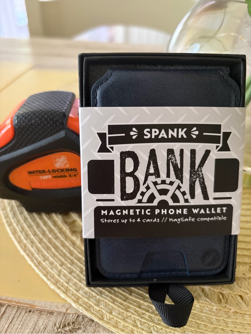 SPANK BANK Magnetic Phone Wallet - Navy